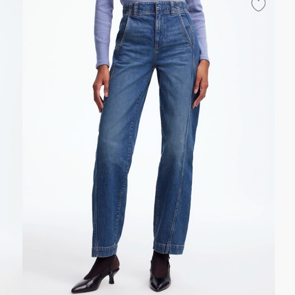 NWT Madewell Tapered Denim Trousers - Picture 2 of 11